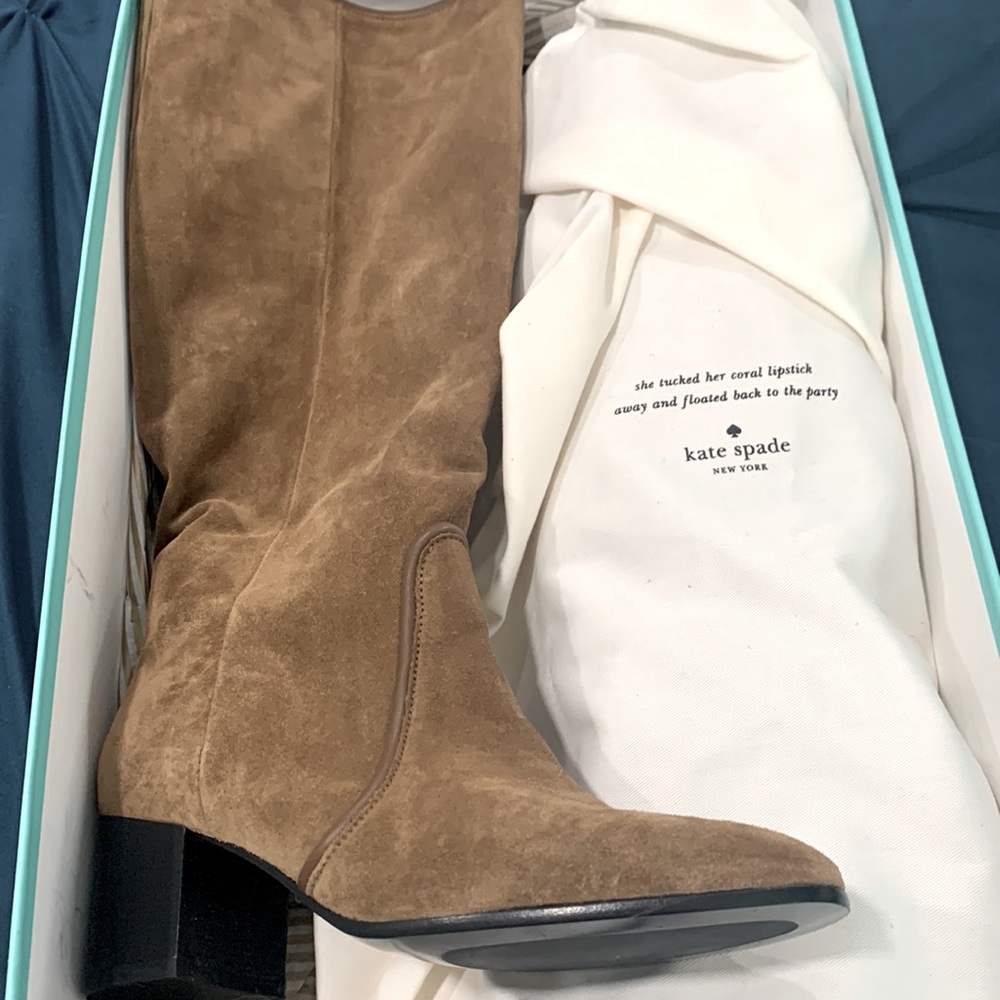 NWOT Kate Spade Suede Boots 7 1/2 M